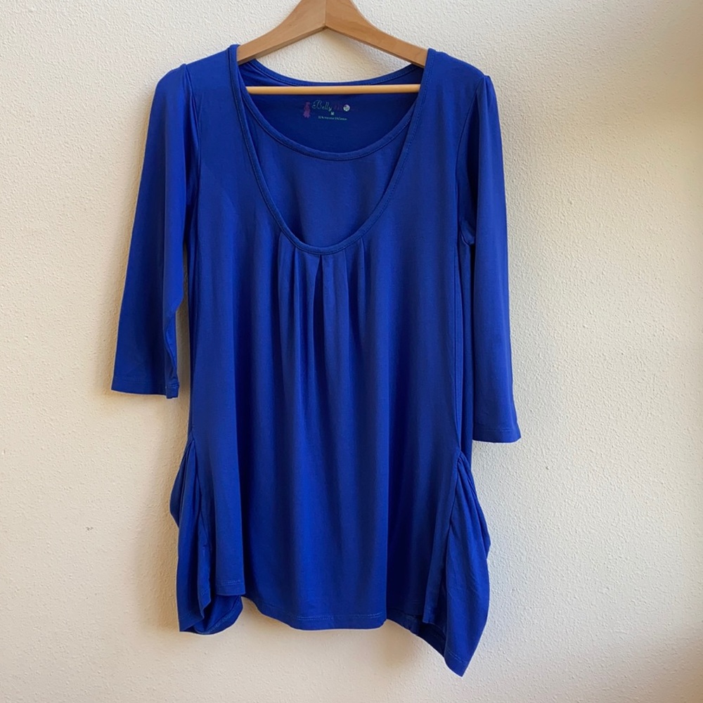🛍2 for $22 3/4 Sleeve Nursing and Maternity Top Royal Blue Sz M